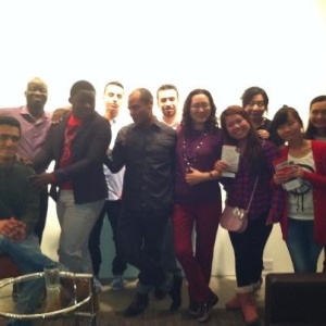 Ronaldo Wilson with students